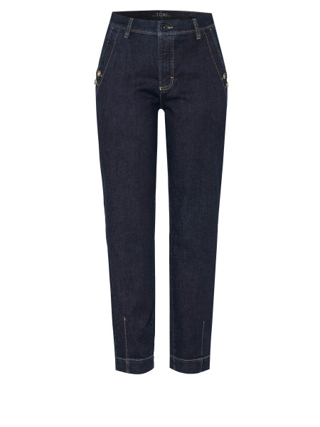 TONI Fashion Style »Liv« Dark Blue Karottenjeans Mit Details