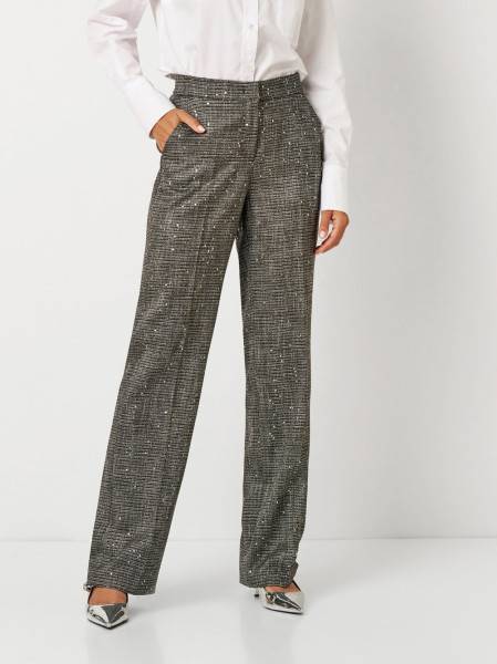 TONI Fashion Style »Luisa« Silver/black Glamouröse Hose Mit Pailletten