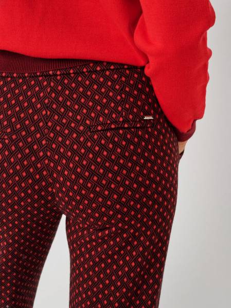 TONI Fashion Style »Jenny« Red Gemusterte Wide Leg