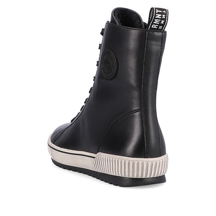 Remonte Artikelnummer D0774-01 Remonte Damen Schnürstiefel Tiefschwarz