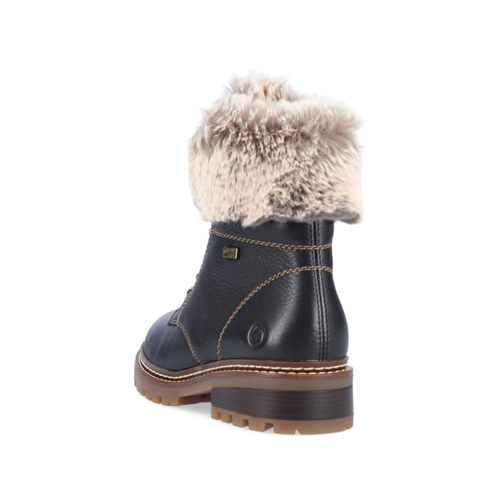 Remonte Artikelnummer D0B74-01 Remonte Damen Schnürstiefel Asphaltschwarz