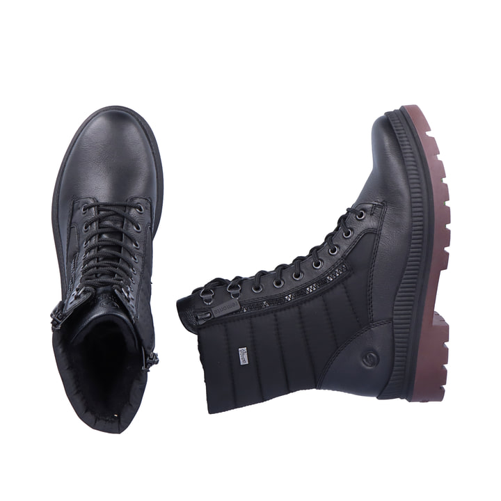 Remonte Artikelnummer D0C76-01 Remonte Damen Schnürstiefel Nachtschwarz