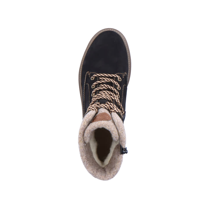 Remonte Artikelnummer D0C77-02 Remonte Damen Schnürstiefel Asphaltschwarz