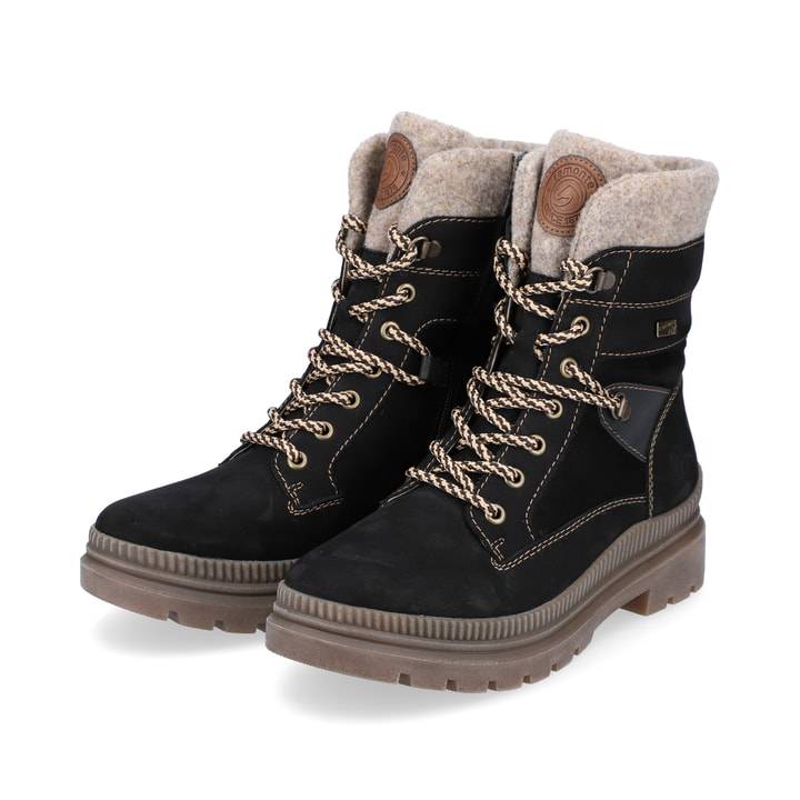 Remonte Artikelnummer D0C77-02 remonte Damen Schnürstiefel asphaltschwarz