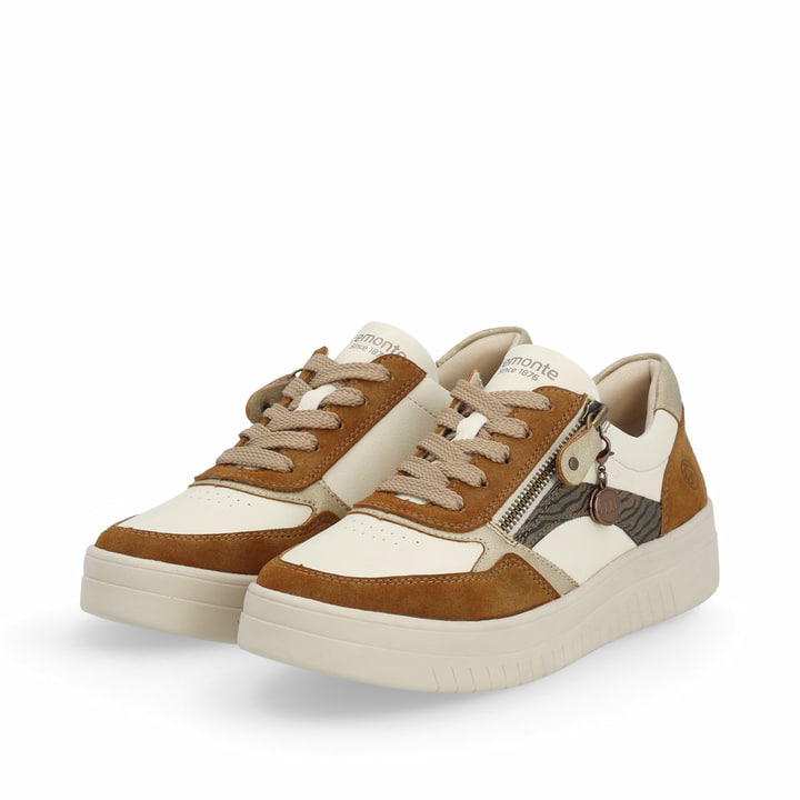 Remonte Artikelnummer D0J01-24 remonte Damen Sneaker nougatbraun-weiß