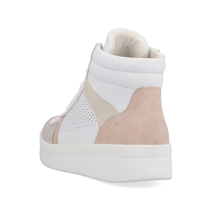 Remonte Artikelnummer D0J70-80 Remonte Damen Sneaker Macciatoweiß-altrosa-beige