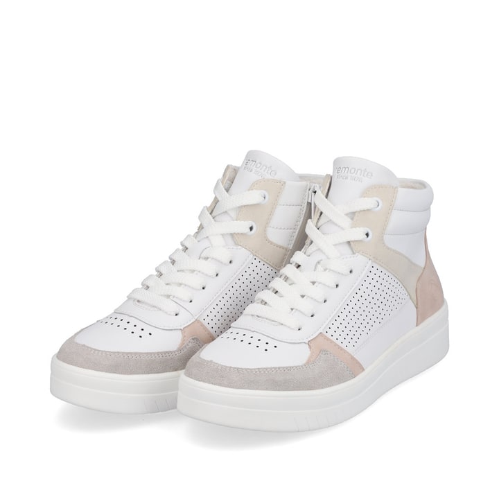 Remonte Artikelnummer D0J70-80 remonte Damen Sneaker macciatoweiß-altrosa-beige