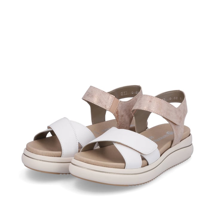 Remonte Artikelnummer D0L52-31 remonte Damen Riemchensandalen rosa-metallic-altweiß