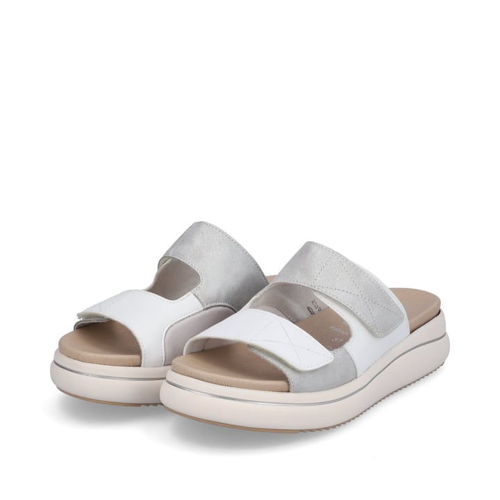 Remonte Artikelnummer D0L53-80 remonte Damen Pantoletten edelweiß-silber