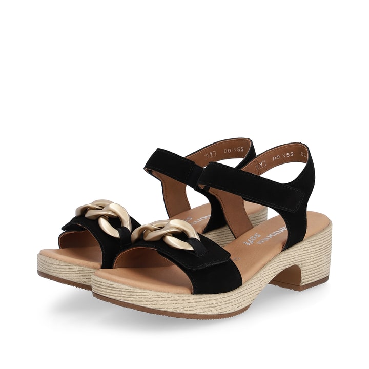 Remonte Artikelnummer D0N55-02 remonte Damen Riemchensandaletten diamantschwarz