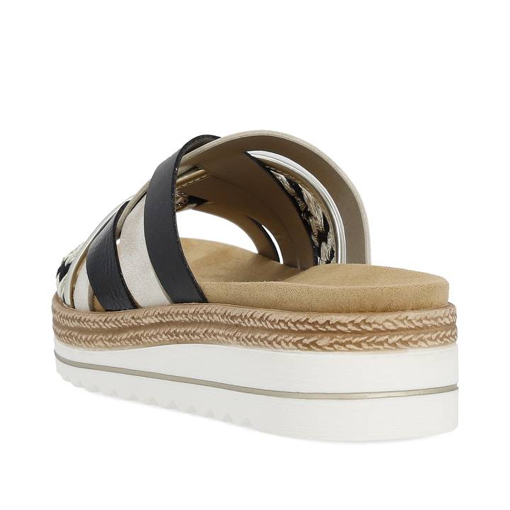 Remonte Artikelnummer D0Q50-02 Remonte Damen Pantoletten Schwarz-hellbeige