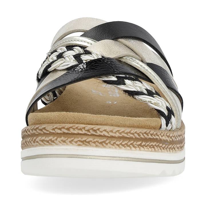 Remonte Artikelnummer D0Q50-02 Remonte Damen Pantoletten Schwarz-hellbeige