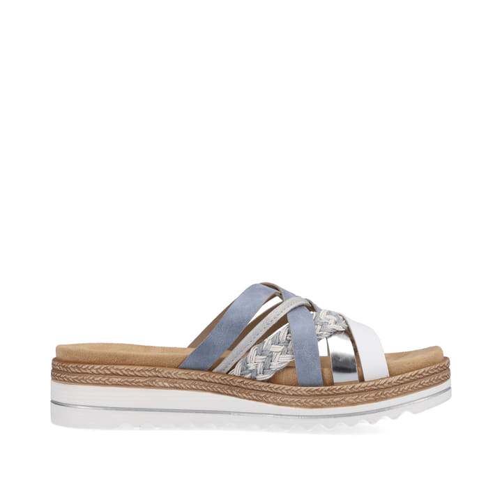 Remonte Artikelnummer D0Q50-12 Remonte Damen Pantoletten Pastellblau-metallic