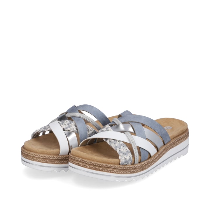 Remonte Artikelnummer D0Q50-12 remonte Damen Pantoletten pastellblau-metallic