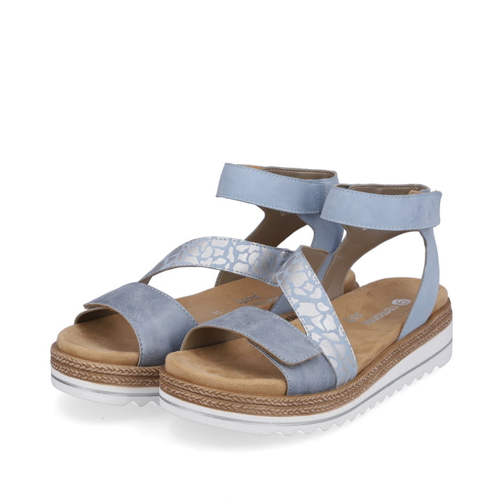 Remonte Artikelnummer D0Q53-10 remonte Damen Riemchensandalen pastellblau-metallic
