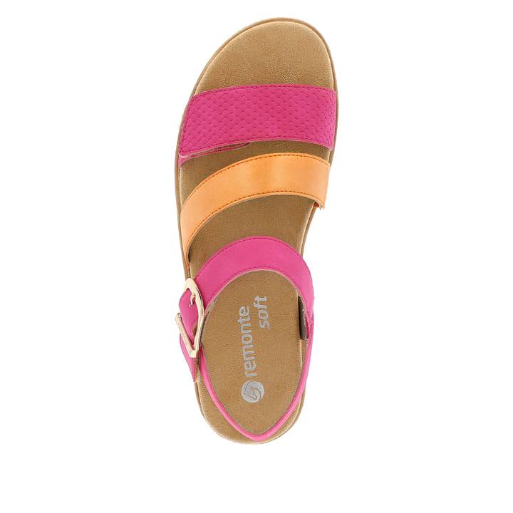 Remonte Artikelnummer D0Q55-31 Remonte Damen Riemchensandalen Magenta-rostorange