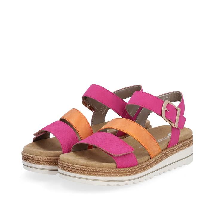 Remonte Artikelnummer D0Q55-31 remonte Damen Riemchensandalen magenta-rostorange