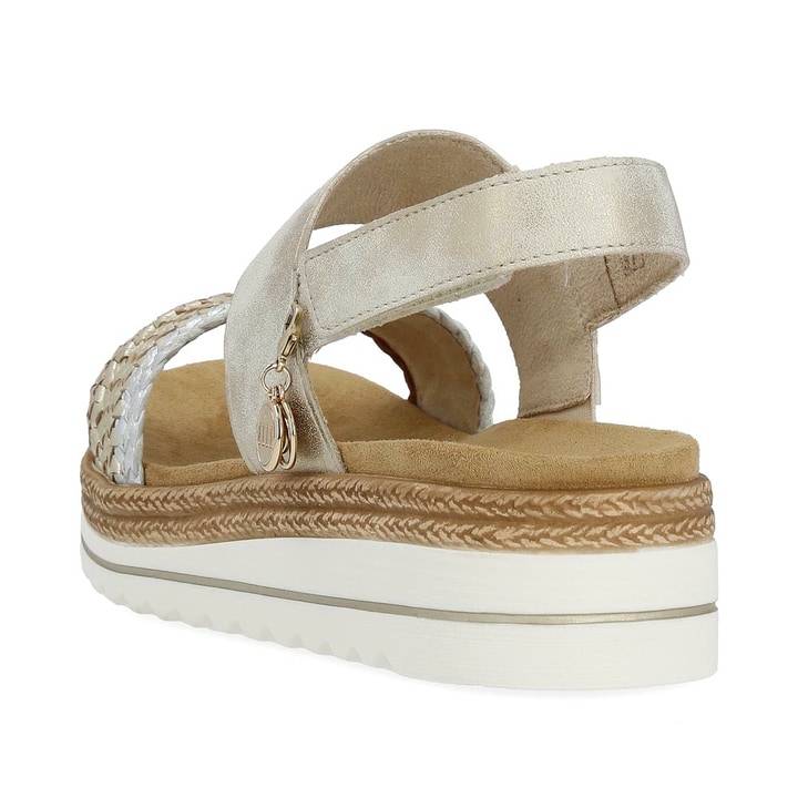 Remonte Artikelnummer D0Q56-90 Remonte Damen Riemchensandalen Beige-metallic