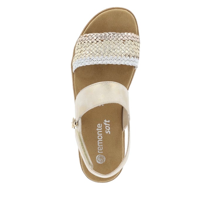 Remonte Artikelnummer D0Q56-90 Remonte Damen Riemchensandalen Beige-metallic