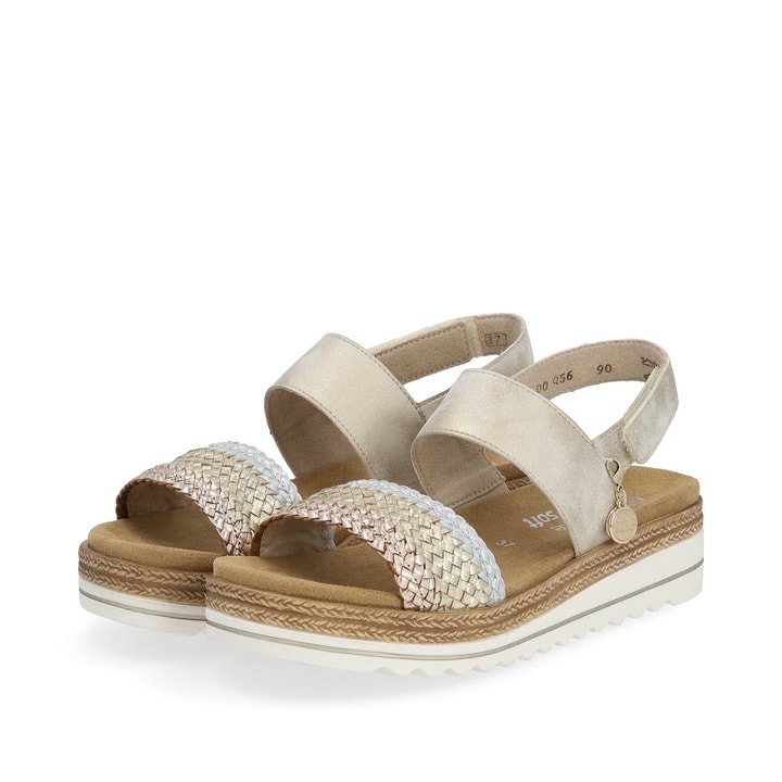 Remonte Artikelnummer D0Q56-90 remonte Damen Riemchensandalen beige-metallic