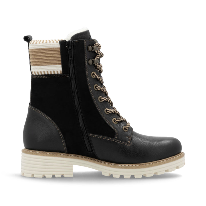 Remonte Artikelnummer D0W77-03 Remonte Damen Schnürstiefel Mitternachtsschwarz