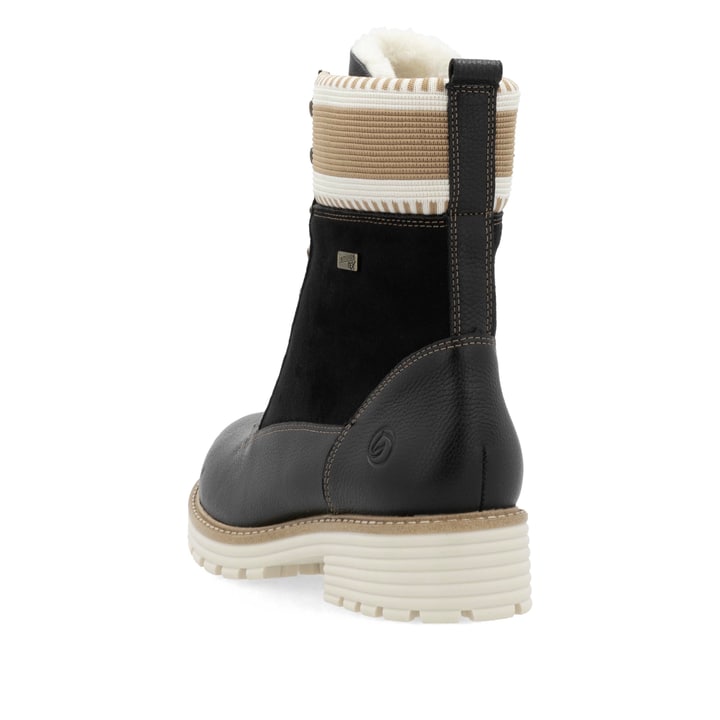 Remonte Artikelnummer D0W77-03 Remonte Damen Schnürstiefel Mitternachtsschwarz