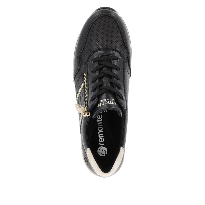 Remonte Artikelnummer D1318-01 Remonte Damen Sneaker Mattschwarz-gold
