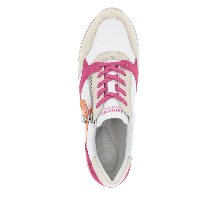 Remonte Artikelnummer D1323-80 Remonte Damen Sneaker Blütenweiß-fuchsia-orange