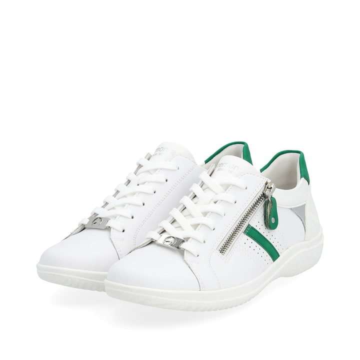 Remonte Artikelnummer D1E01-80 remonte Damen Schnürschuhe reinweiß-smaragdgrün