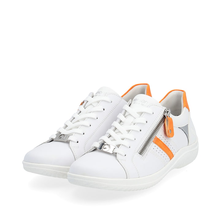 Remonte Artikelnummer D1E01-81 remonte Damen Schnürschuhe reinweiß-glutorange