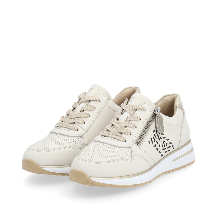 Remonte Artikelnummer D1G00-81 remonte Damen Sneaker cremeweiß-beigemetallic