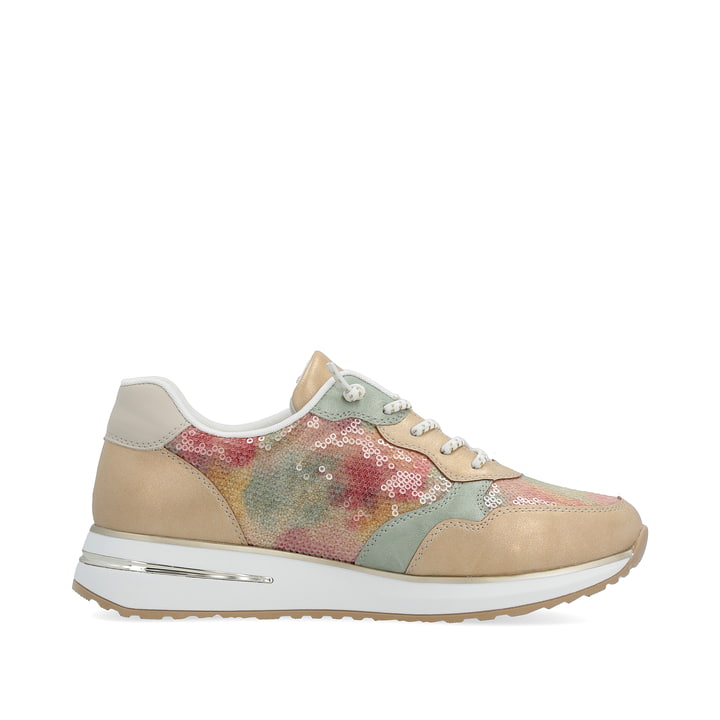Remonte Artikelnummer D1G01-90 Remonte Damen Sneaker Regenbogenfarbig-sandbeige
