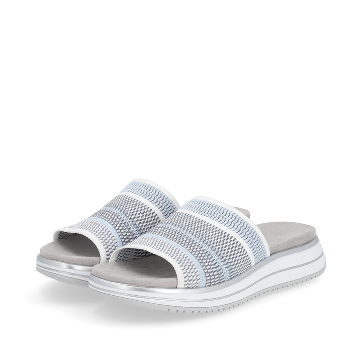 Remonte Artikelnummer D1J54-10 remonte Damen Pantoletten blassblau-reinweiß
