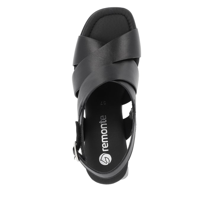 Remonte Artikelnummer D1K53-00 Remonte Damen Riemchensandaletten Mattschwarz