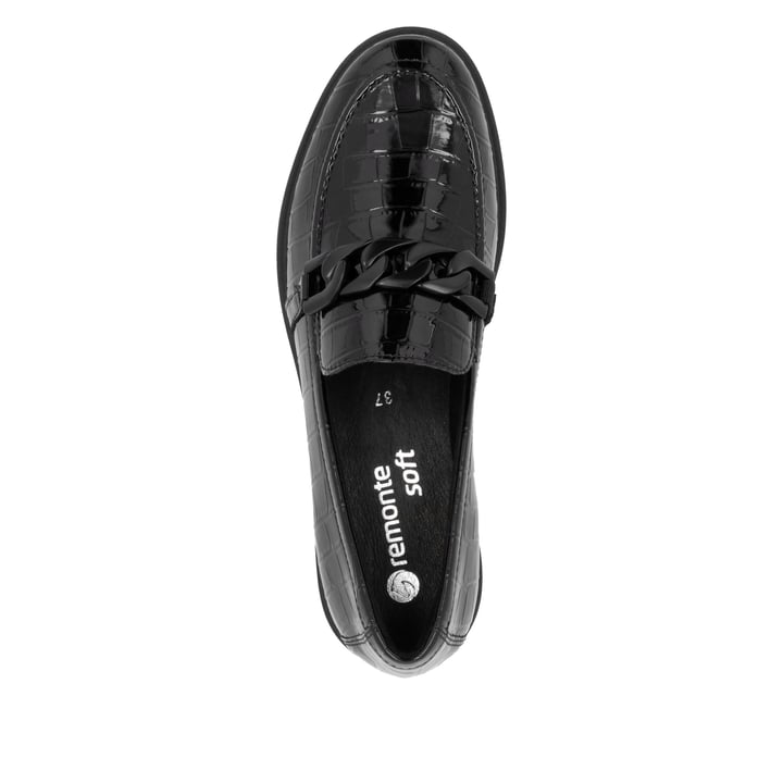 Remonte Artikelnummer D1U00-00 Remonte Damen Loafers Glanzschwarz