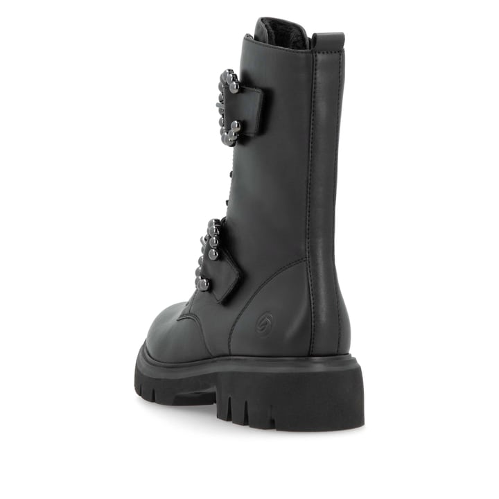 Remonte Artikelnummer D1W70-00 Remonte Damen Schnürstiefel Tiefschwarz