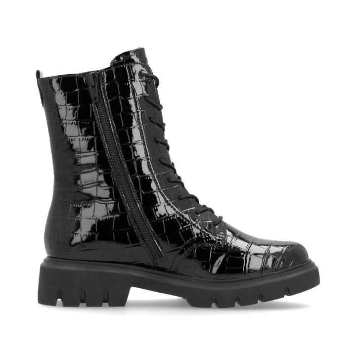 Remonte Artikelnummer D1W72-02 Remonte Damen Schnürstiefel Glanzschwarz