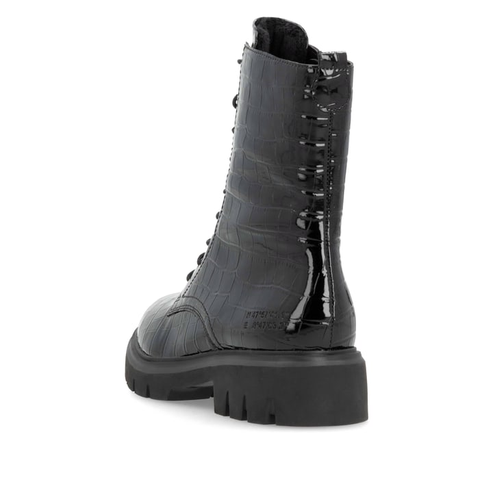 Remonte Artikelnummer D1W72-02 Remonte Damen Schnürstiefel Glanzschwarz