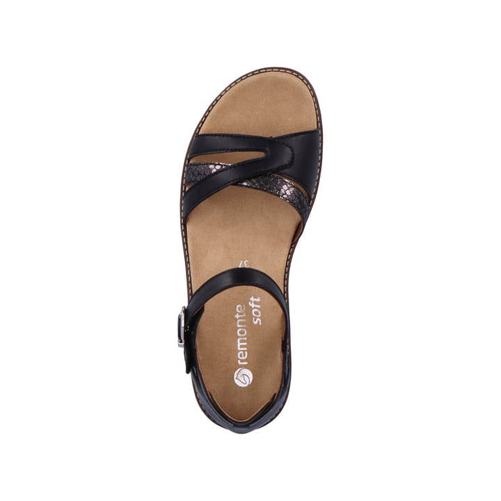 Remonte Artikelnummer D2046-01 Remonte Damen Riemchensandalen Graphitschwarz