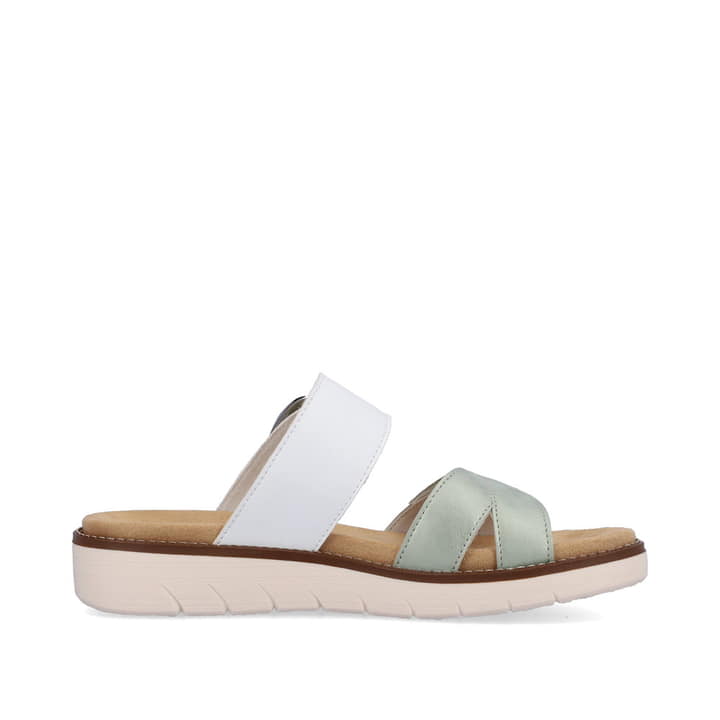 Remonte Artikelnummer D2048-52 Remonte Damen Pantoletten Pastellgrün-altweiß