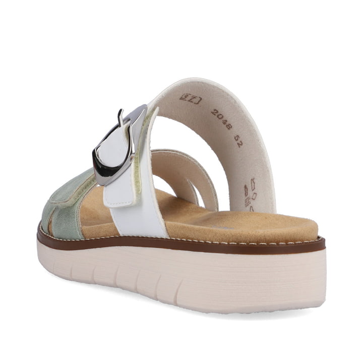 Remonte Artikelnummer D2048-52 Remonte Damen Pantoletten Pastellgrün-altweiß