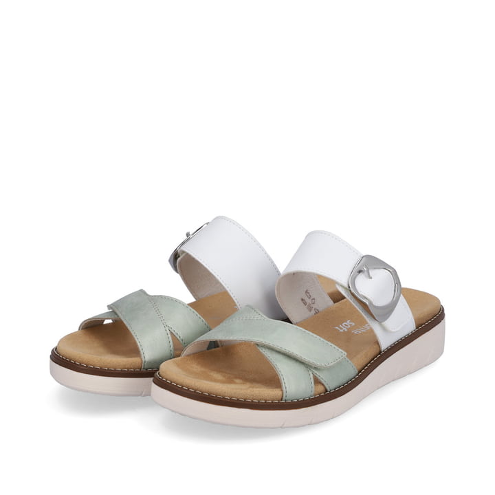 Remonte Artikelnummer D2048-52 remonte Damen Pantoletten pastellgrün-altweiß