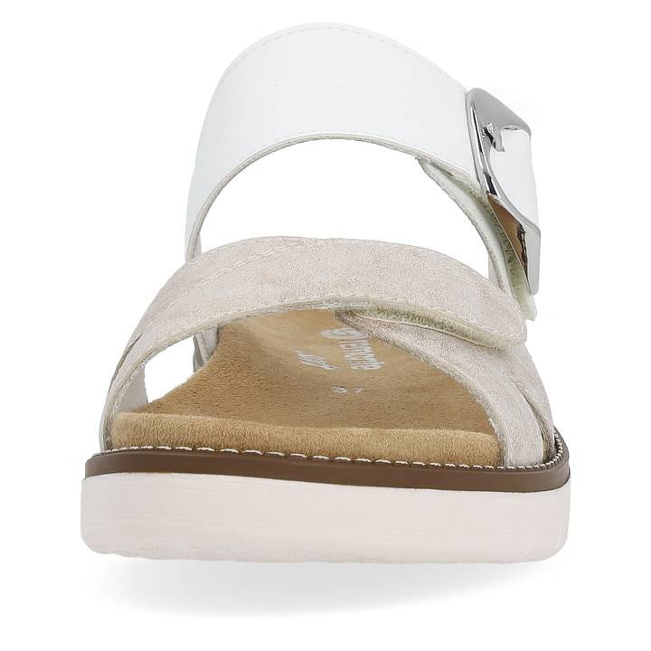 Remonte Artikelnummer D2048-90 Remonte Damen Pantoletten Metallicrosé-lilienweiß