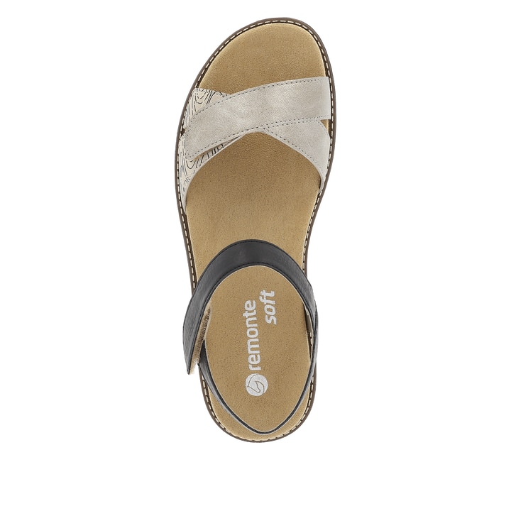 Remonte Artikelnummer D2049-63 Remonte Damen Riemchensandalen Sandbeige-tiefschwarz