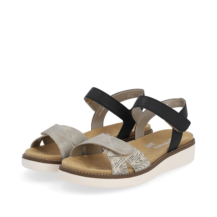 Remonte Artikelnummer D2049-63 remonte Damen Riemchensandalen sandbeige-tiefschwarz