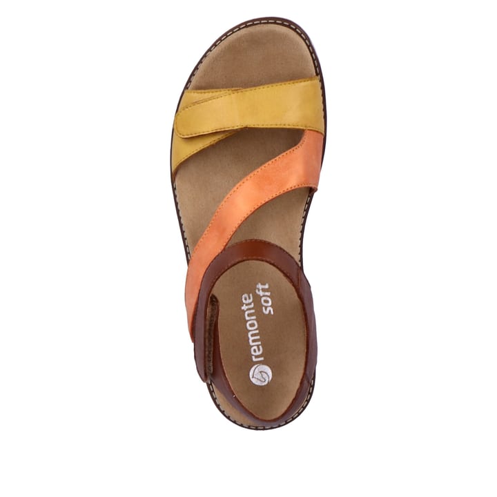 Remonte Artikelnummer D2050-25 Remonte Damen Riemchensandalen Braun-orange-gelb