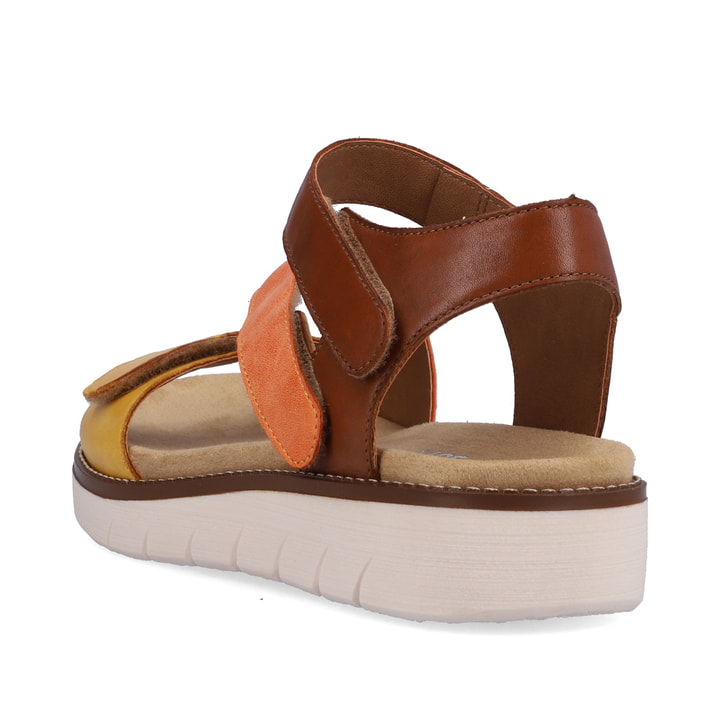 Remonte Artikelnummer D2050-25 Remonte Damen Riemchensandalen Braun-orange-gelb