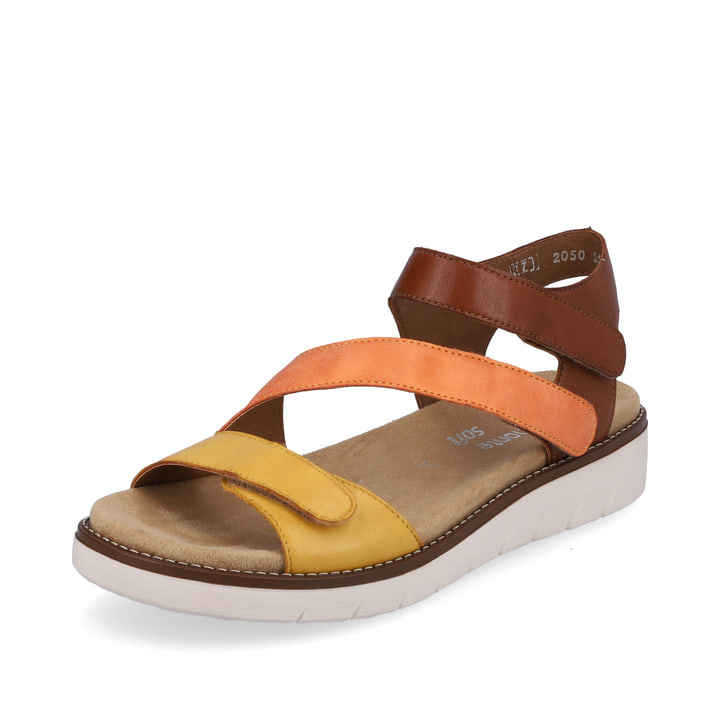 Remonte Artikelnummer D2050-25 Remonte Damen Riemchensandalen Braun-orange-gelb