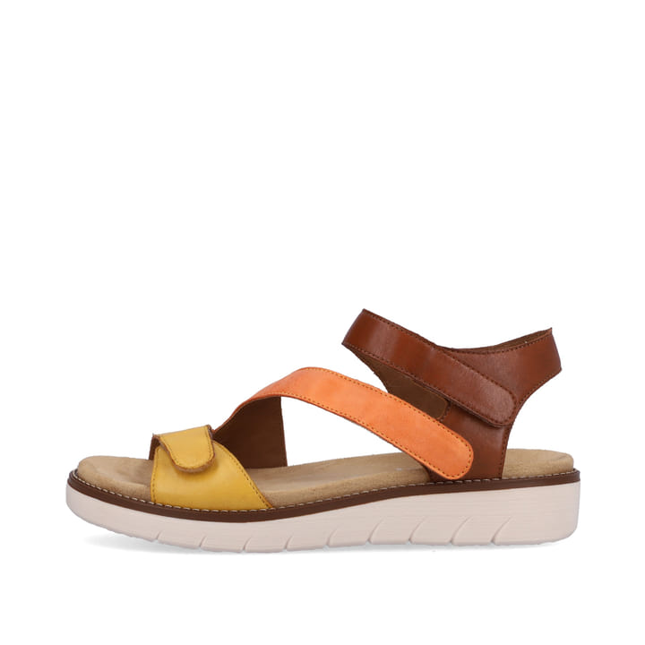 Remonte Artikelnummer D2050-25 remonte Damen Riemchensandalen braun-orange-gelb