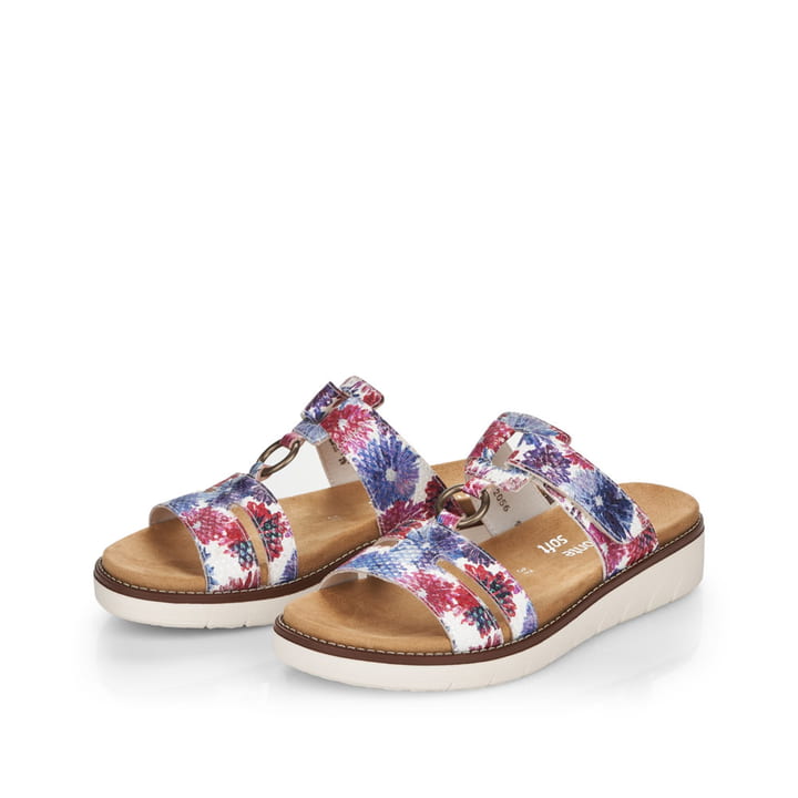 Remonte Artikelnummer D2056-91 remonte Damen Pantoletten blau-violett-geblümt